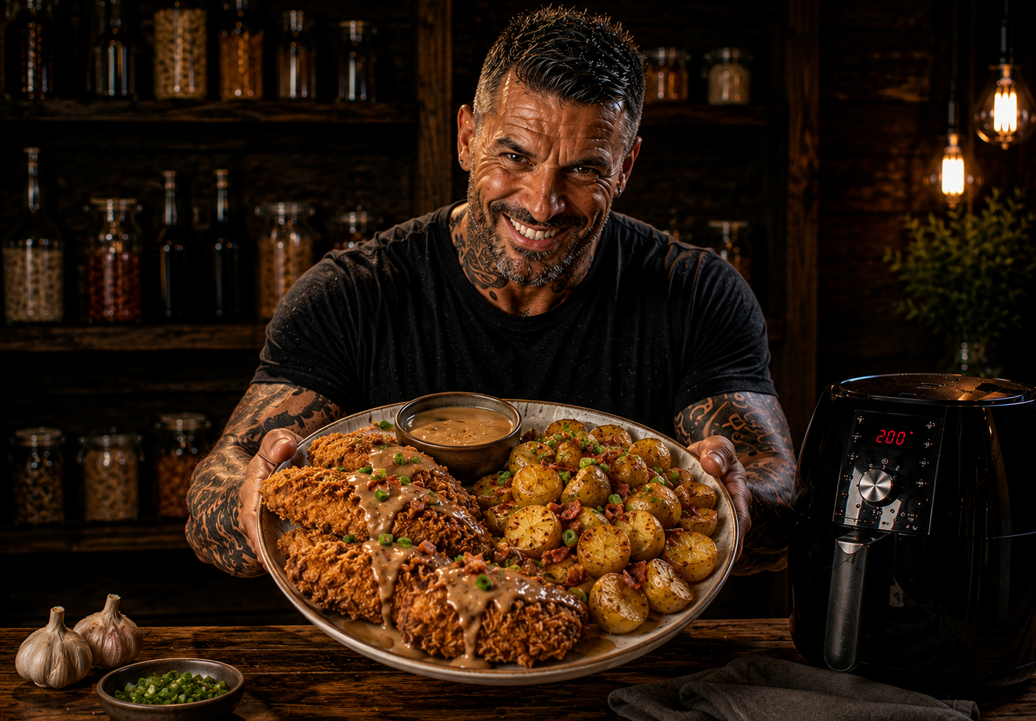 Air-Fryer Crispy Onion Chicken Crunch Trays