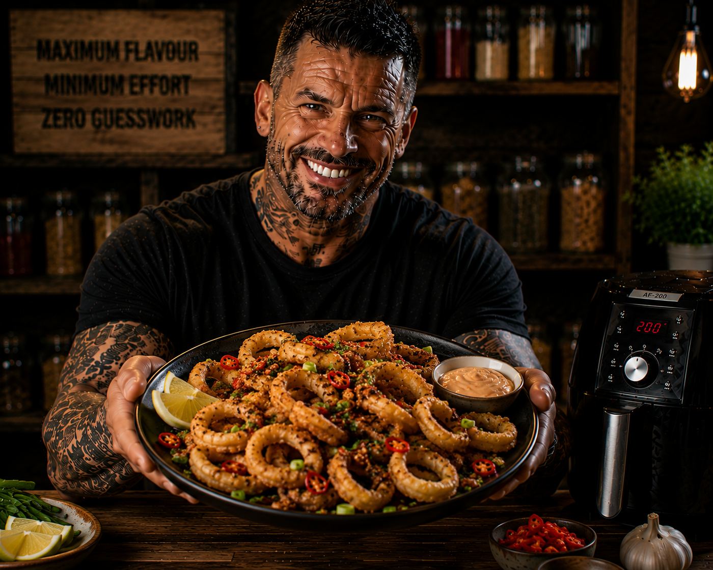 Air-Fryer Crispy Salt & Pepper Squid
