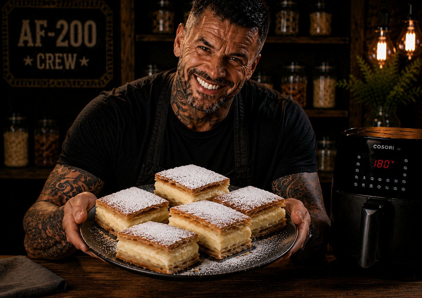 Air-Fryer Custard-filled Vanilla Slices