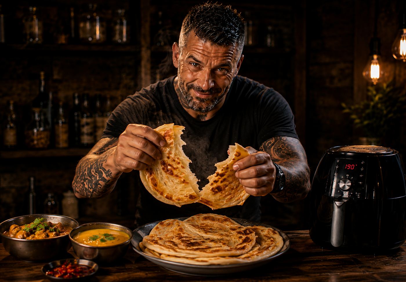 Air-Fryer Roti Canai Flatbreads