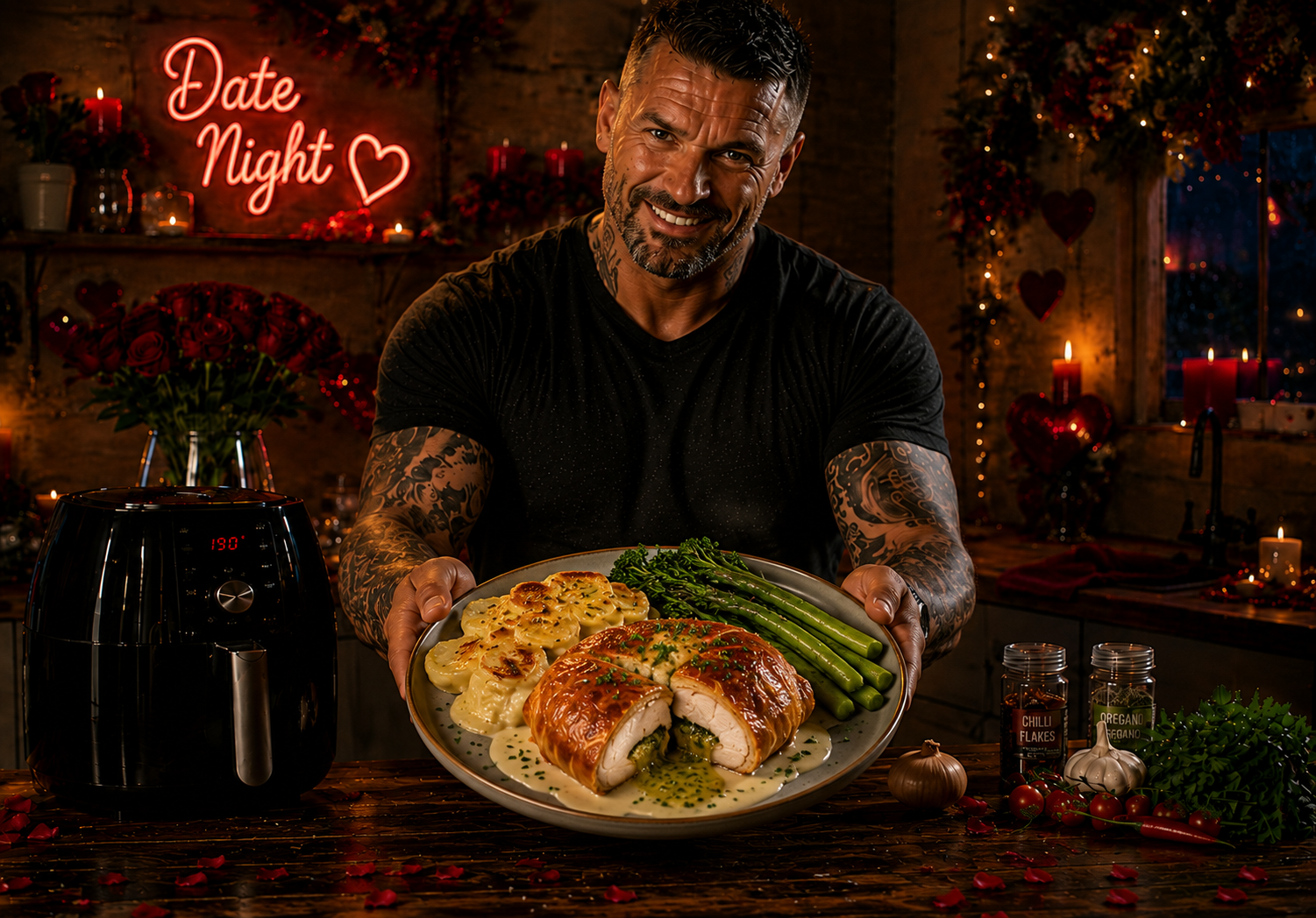 Air-Fryer Chicken Kiev Wellington with Wild Garlic Butter