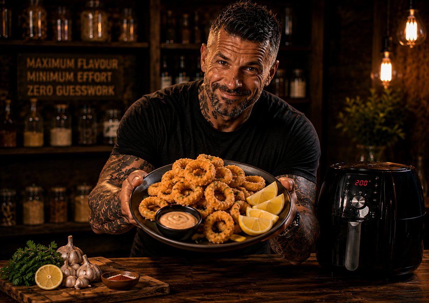 Air-Fryer Crispy Calamari Rings