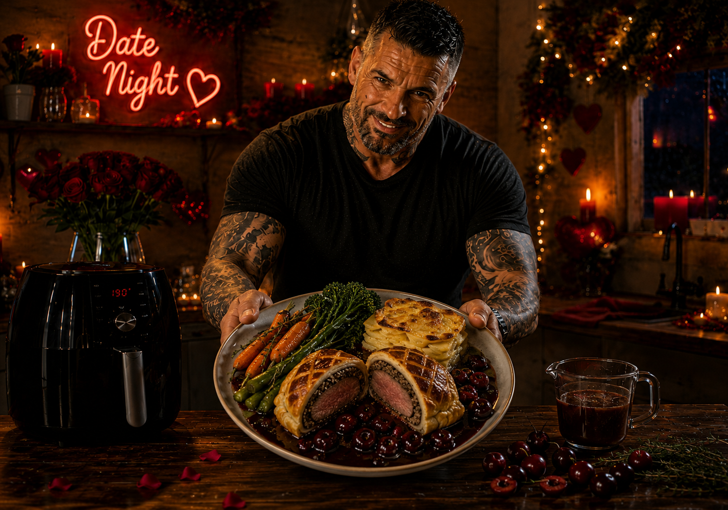 Air-Fryer Duck Wellington Parcels with Cherry Madeira Sauce