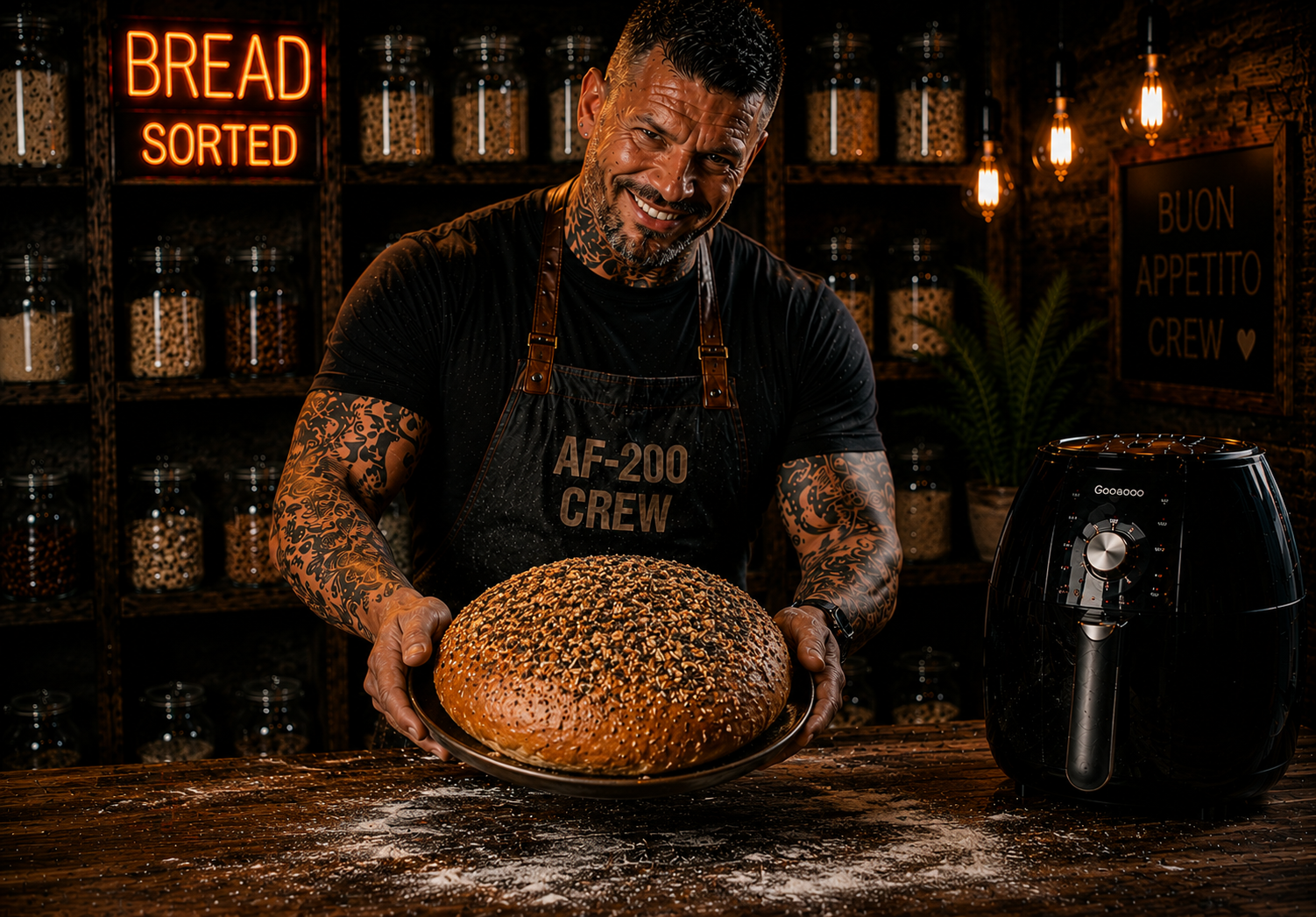 Air-Fryer Everything Bagel Bread