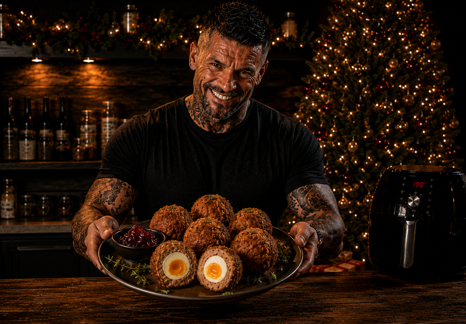 Air-Fryer Festive Scotch Eggs
