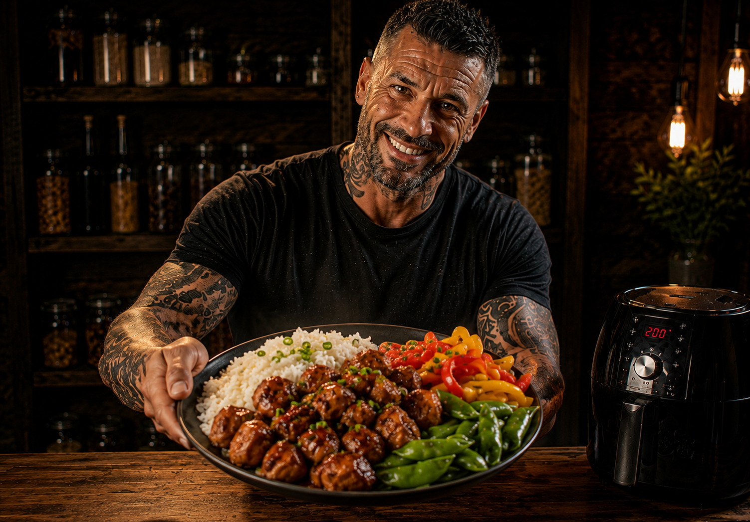 Air-Fryer Firecracker Chicken Rice Boxes