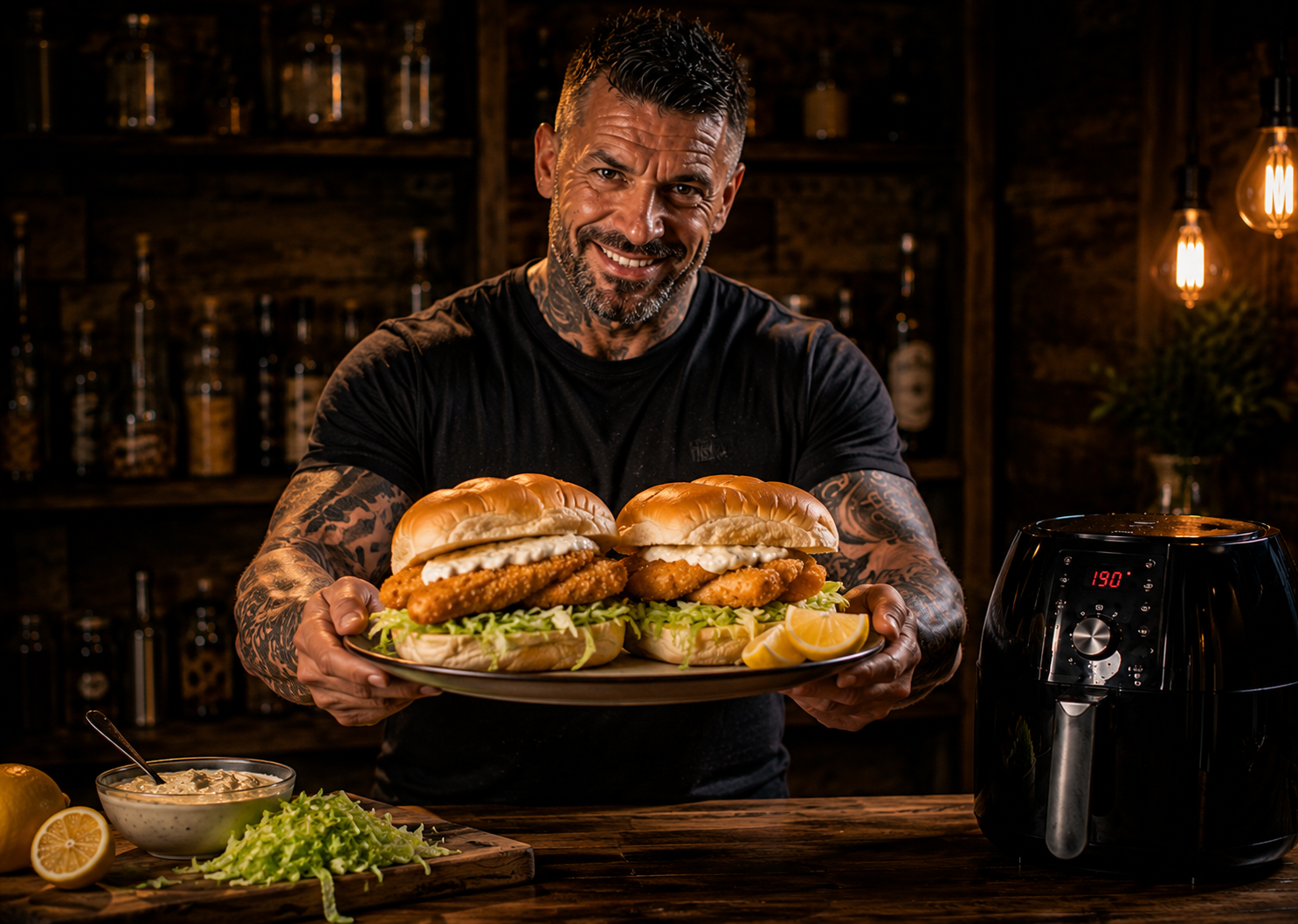 Air-Fryer Fish Shop Cod Goujon Butties