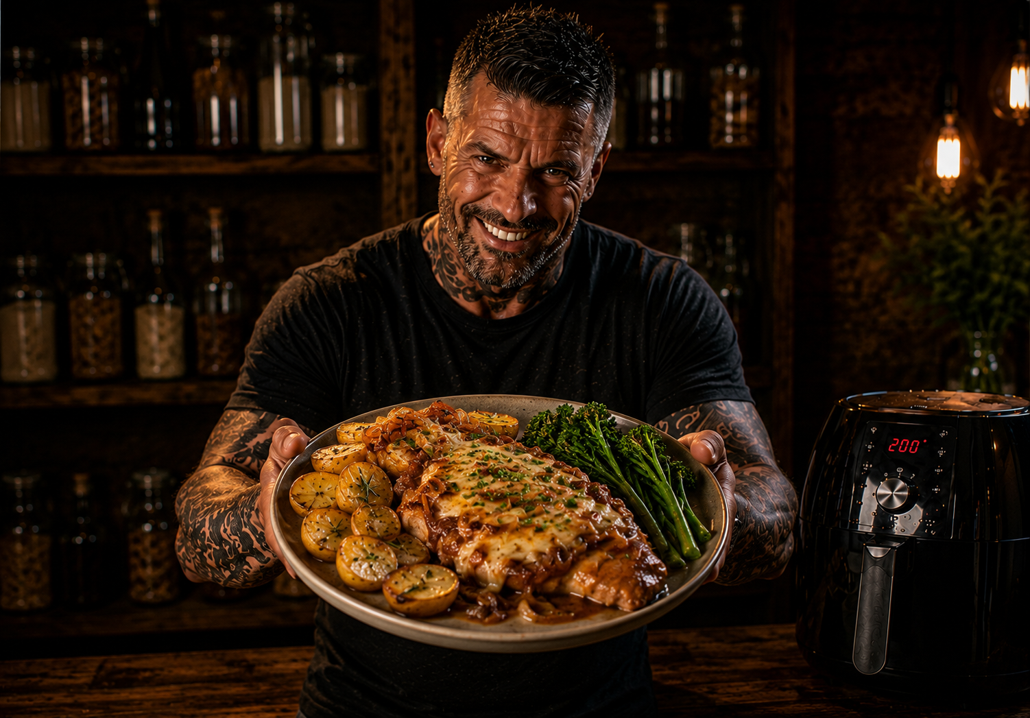 Air-Fryer French Onion Chicken Gratin Trays