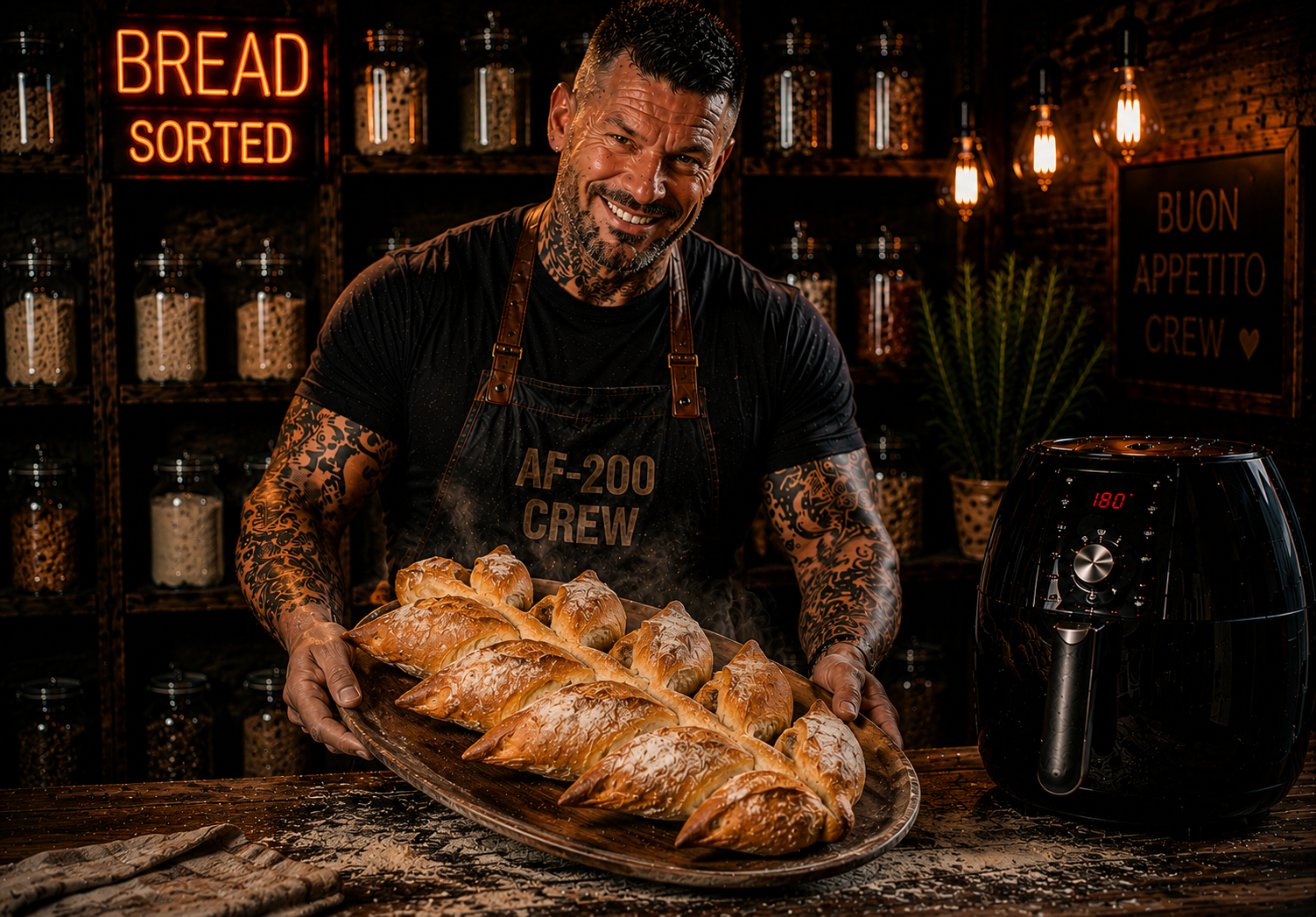 Air-Fryer French Pain D'Épi Bread