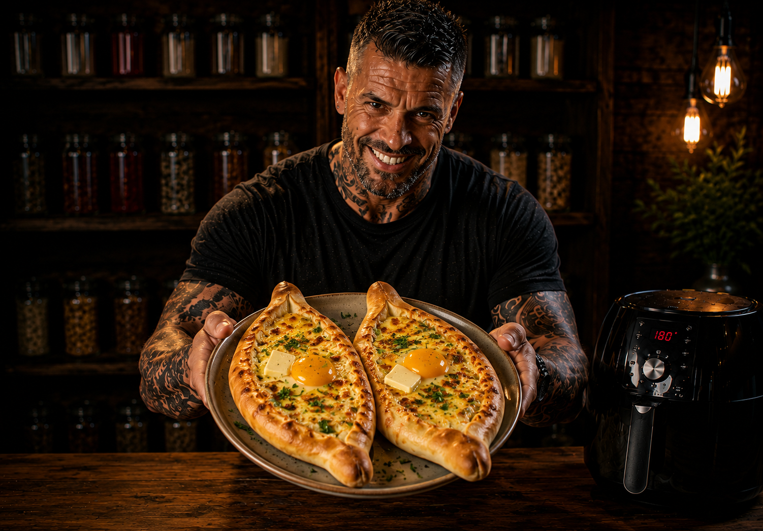 Air-Fryer Georgian Khachapuri Cheese Bread Pots