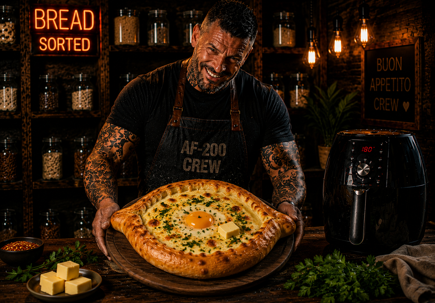 Air-Fryer Georgian Khachapuri