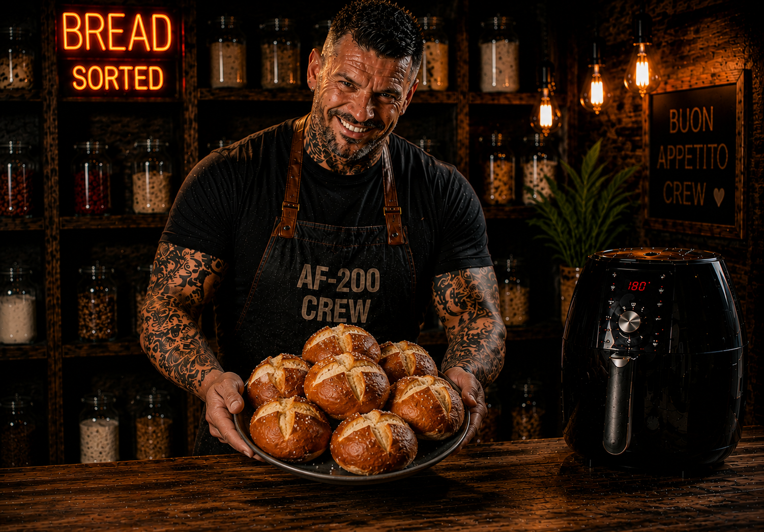 Air-Fryer German Pretzel Rolls