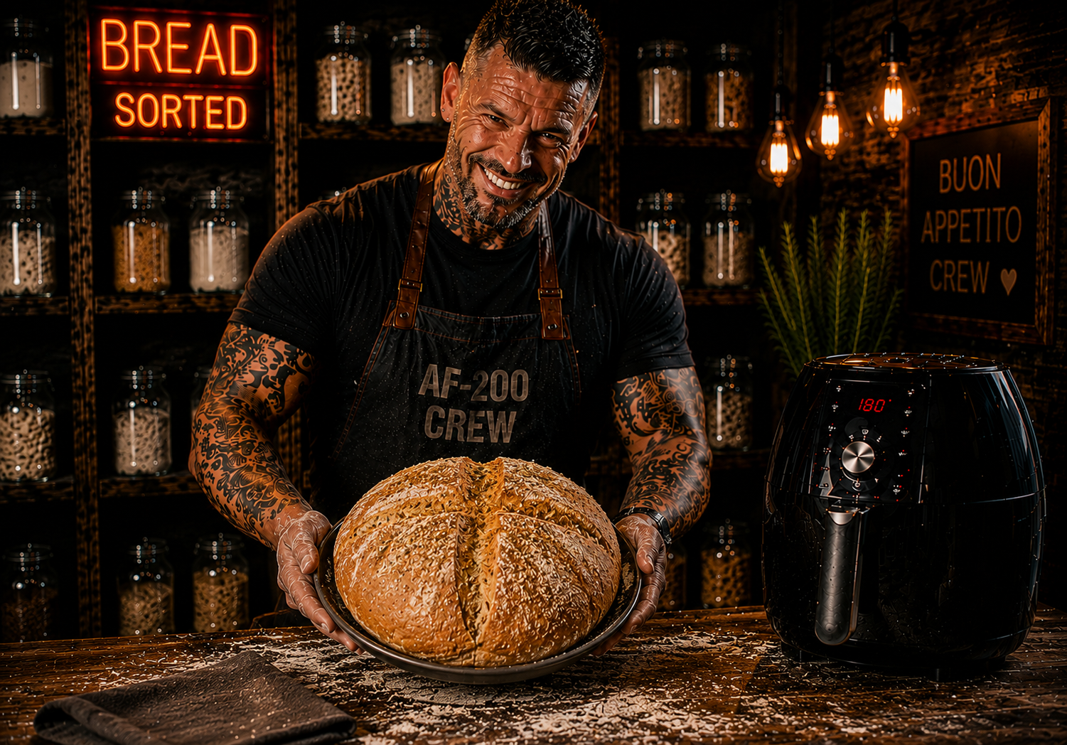 Air-Fryer Greek Village Bread