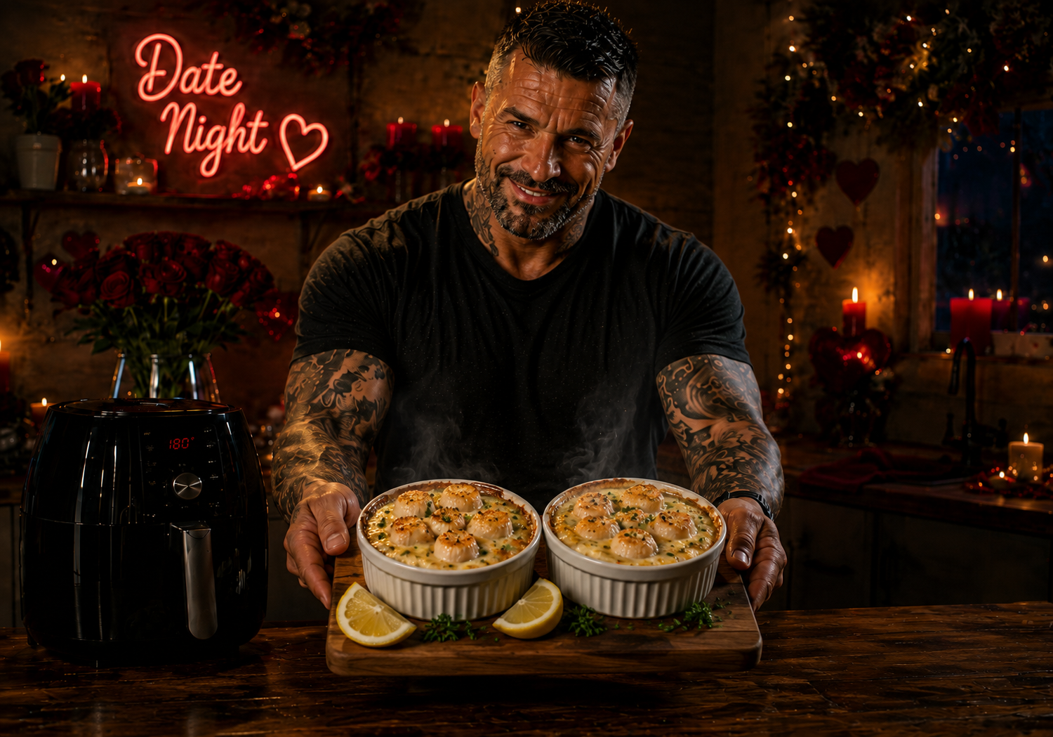 Air-Fryer Garlic Butter Scallop Gratin Pots