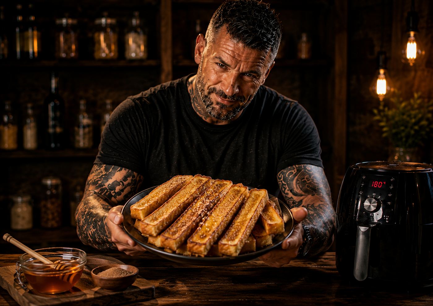 Air-Fryer Honey Butter Toast Soldiers