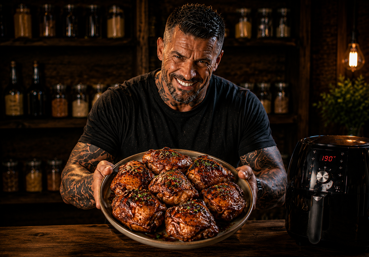 Air-Fryer Honey Chipotle Chicken Thighs