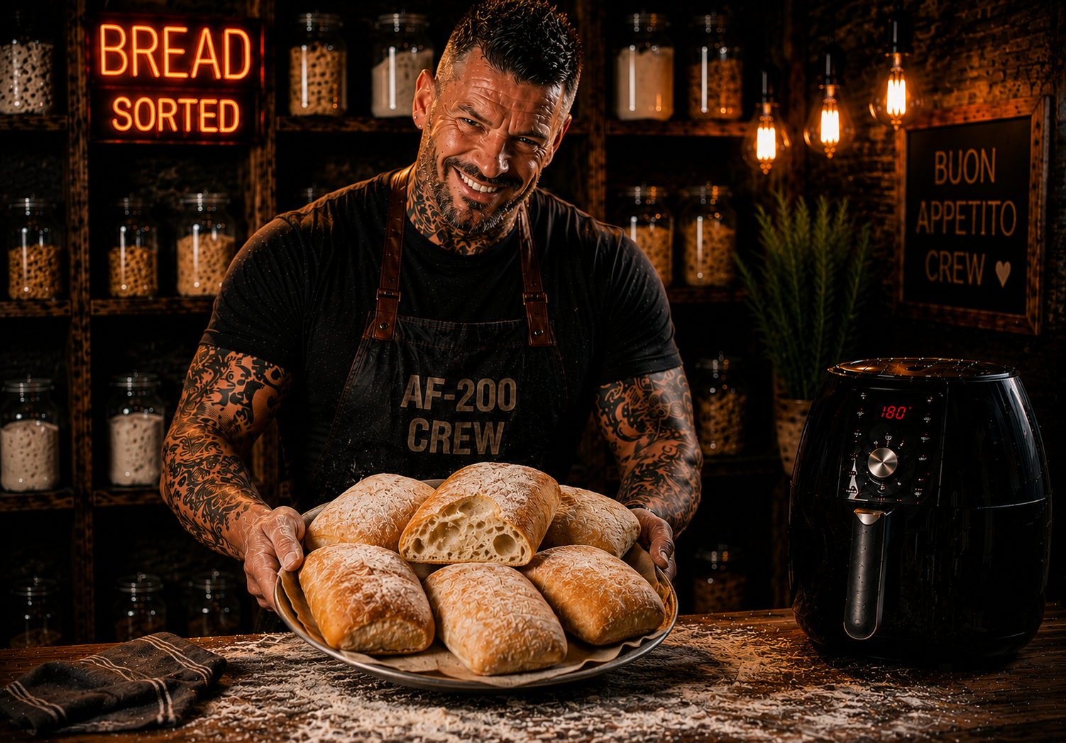 Air-Fryer Italian Ciabatta Rolls