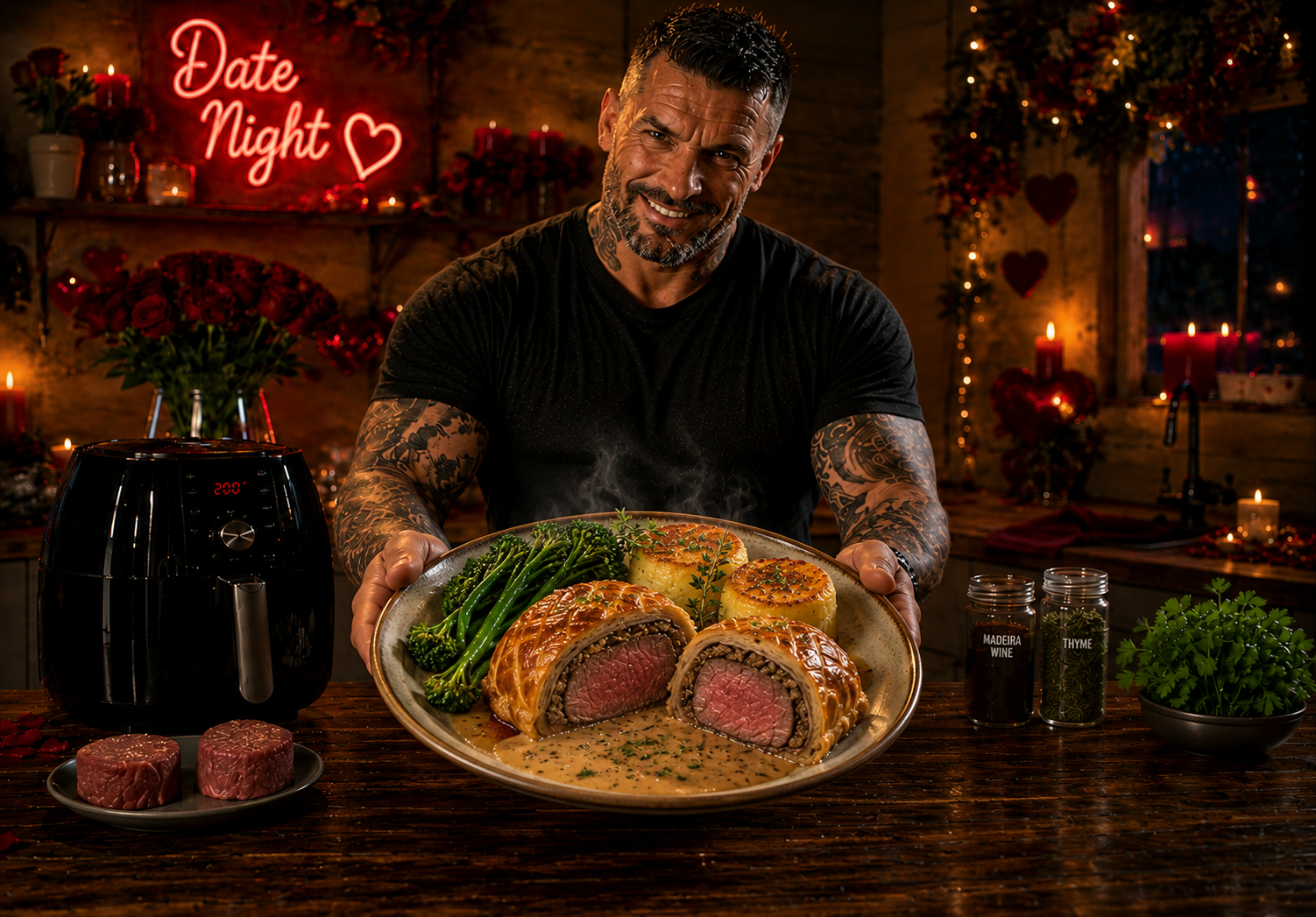 Air-Fryer Individual Beef Wellington Parcels with Madeira Cream