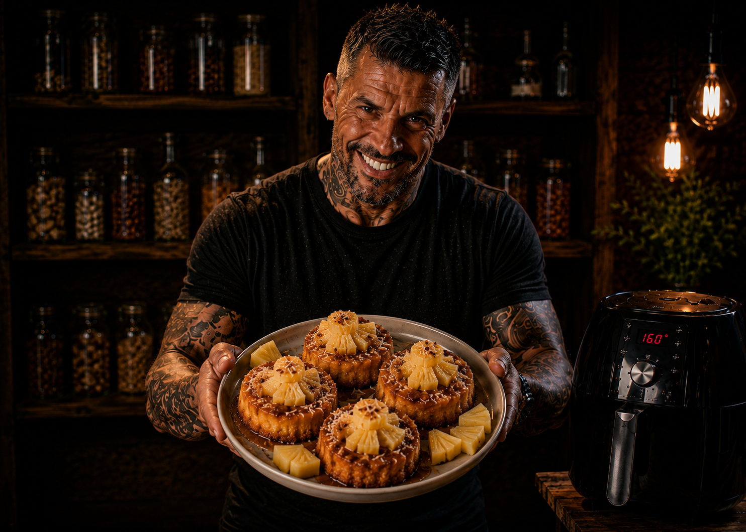 Air-Fryer Jamaican Rum-Style Pineapple Cake Pots