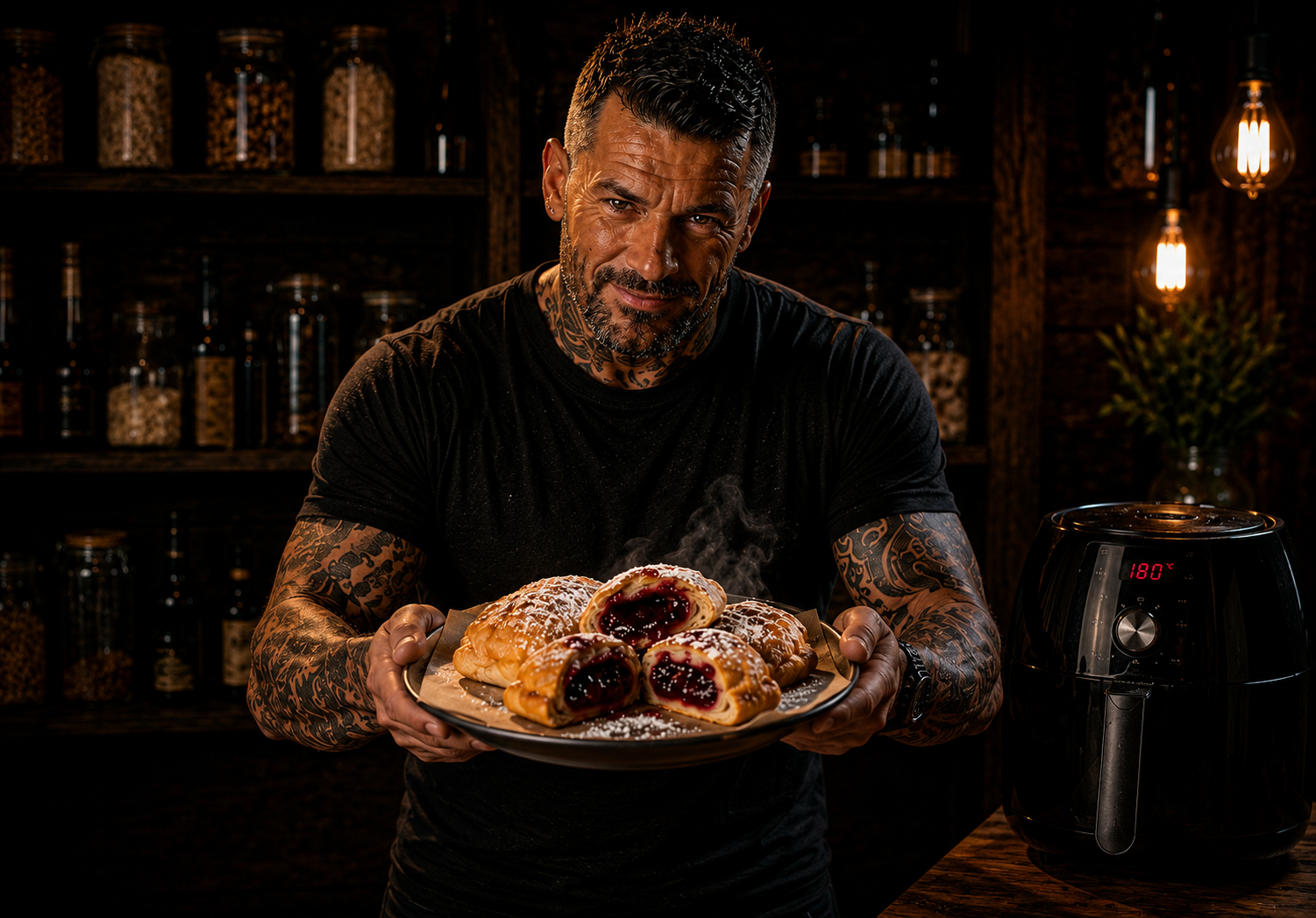 Air-Fryer Jam-Filled Puff Pastry Bombs