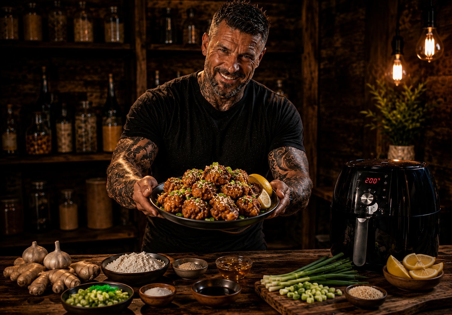 Air-Fryer Japanese Karaage Chicken Bites