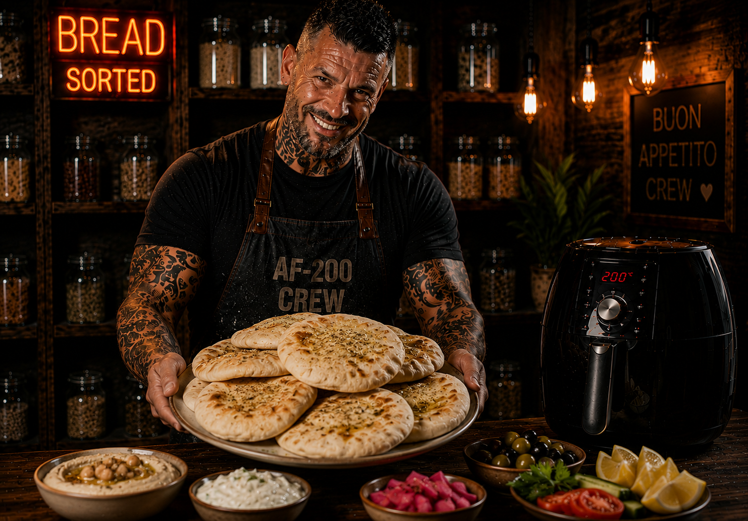 Air-Fryer Lebanese Khubz Flatbreads