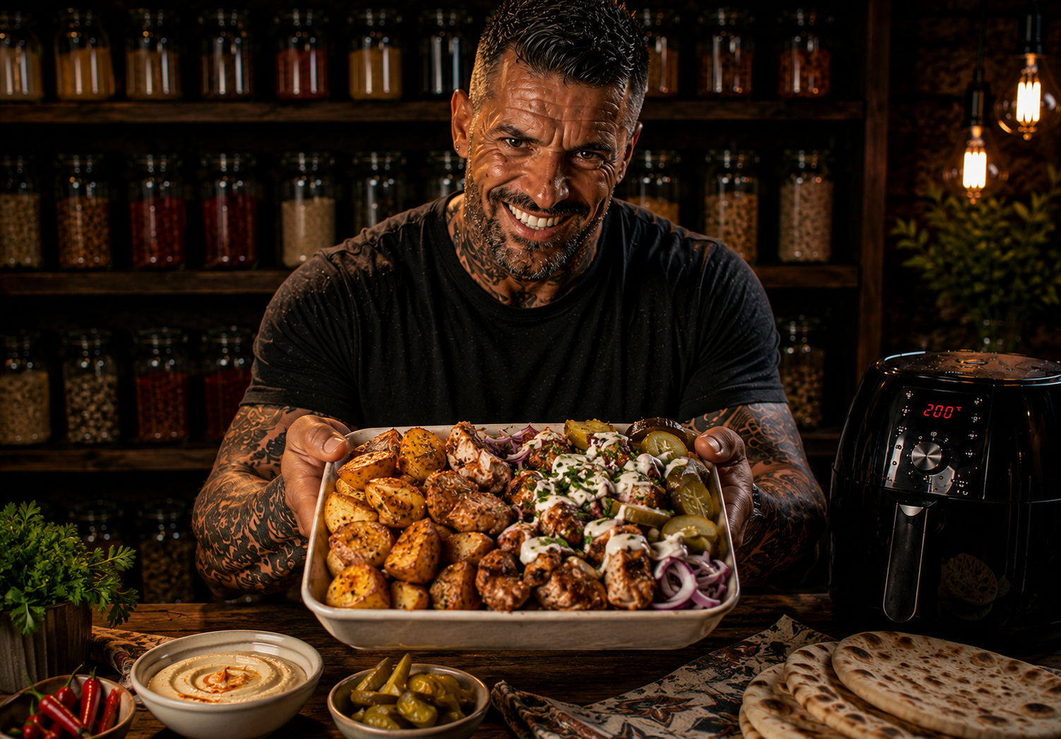 Air-Fryer Lebanese Shawarma Chicken Potato Boxes