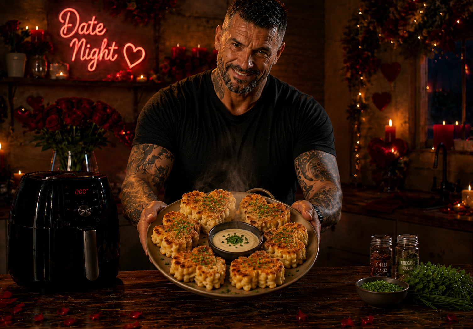 Air-Fryer Lobster Mac & Cheese Croquette Hearts