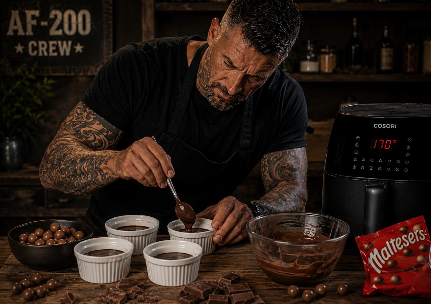 Air-Fryer Malteser Melt Cups preparation stage
