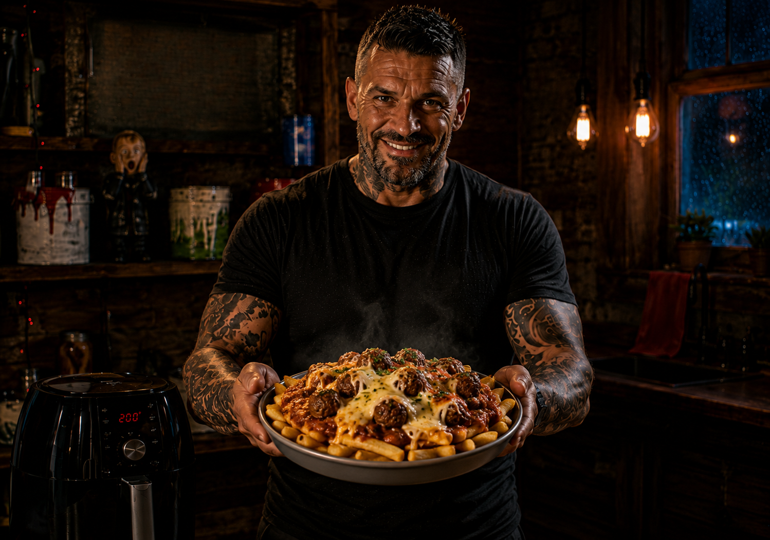Air-Fryer Meatball Loaded Fries