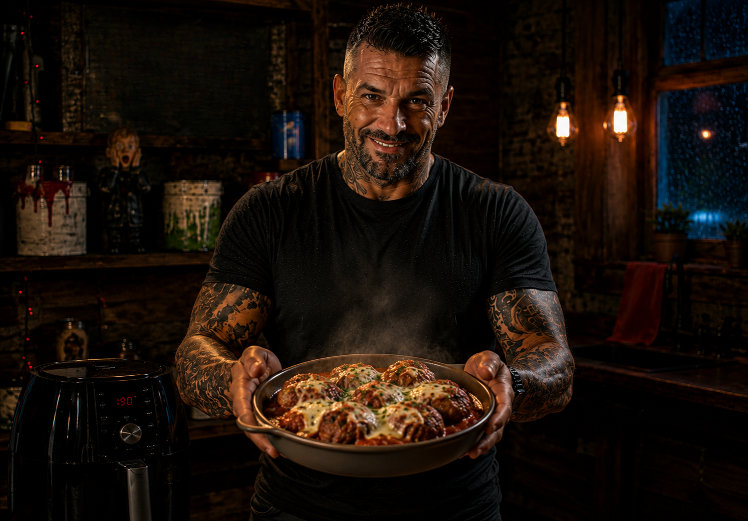 Air-Fryer Meatball Marinara Bake