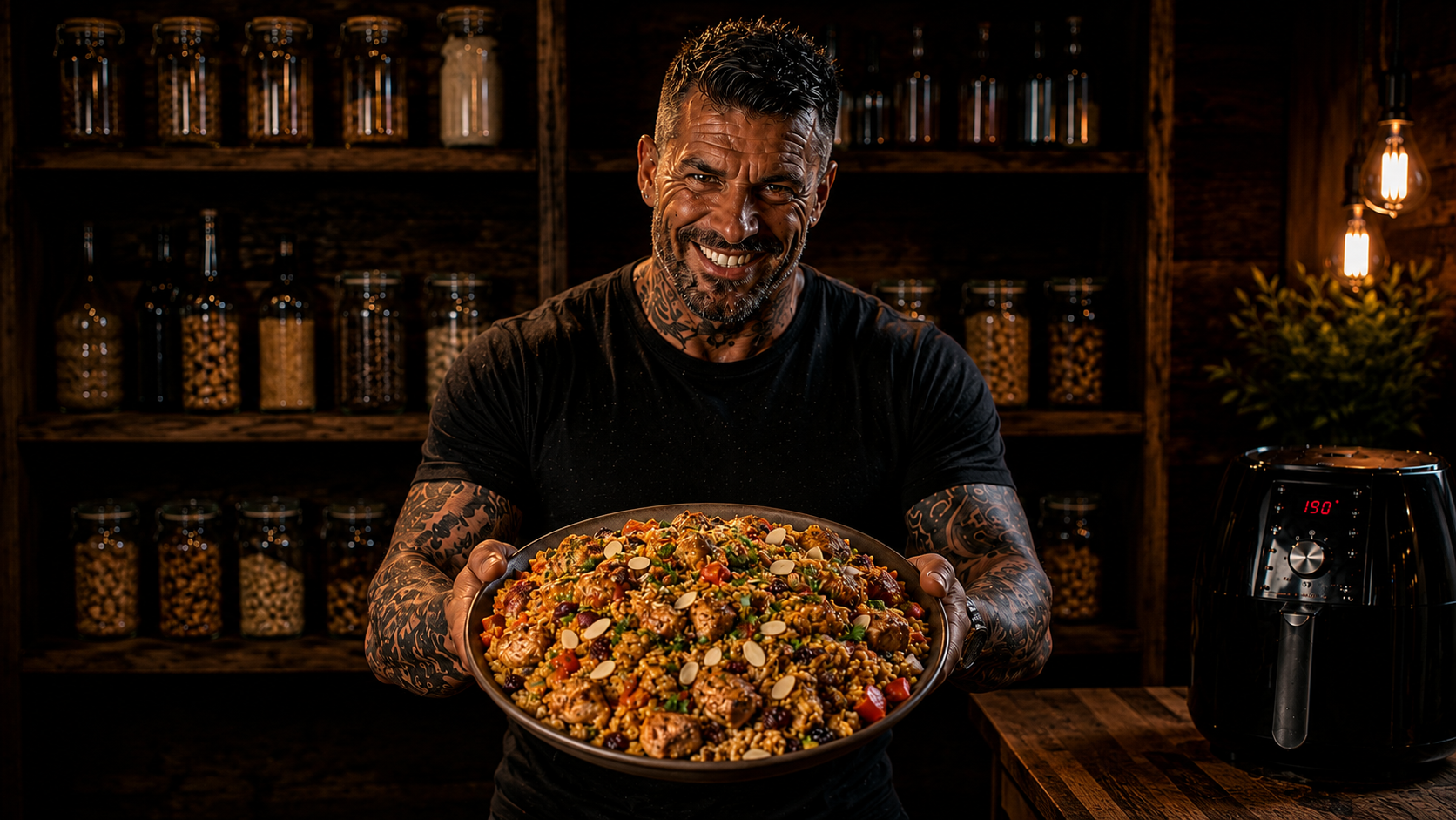 Air-Fryer Moroccan Spiced Chicken Couscous Trays