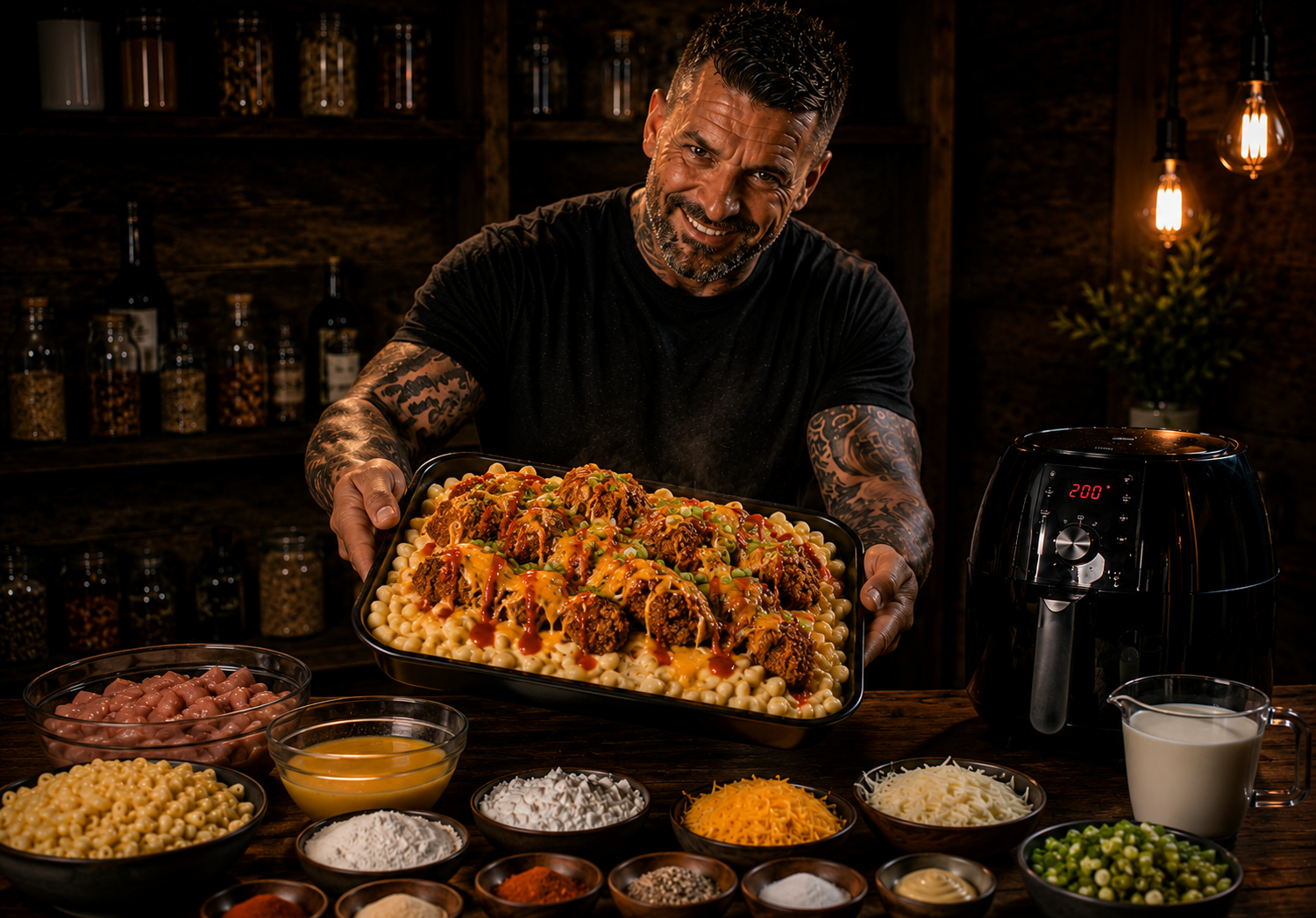 Air-Fryer Nashville Hot Chicken Mac & Cheese Boxes