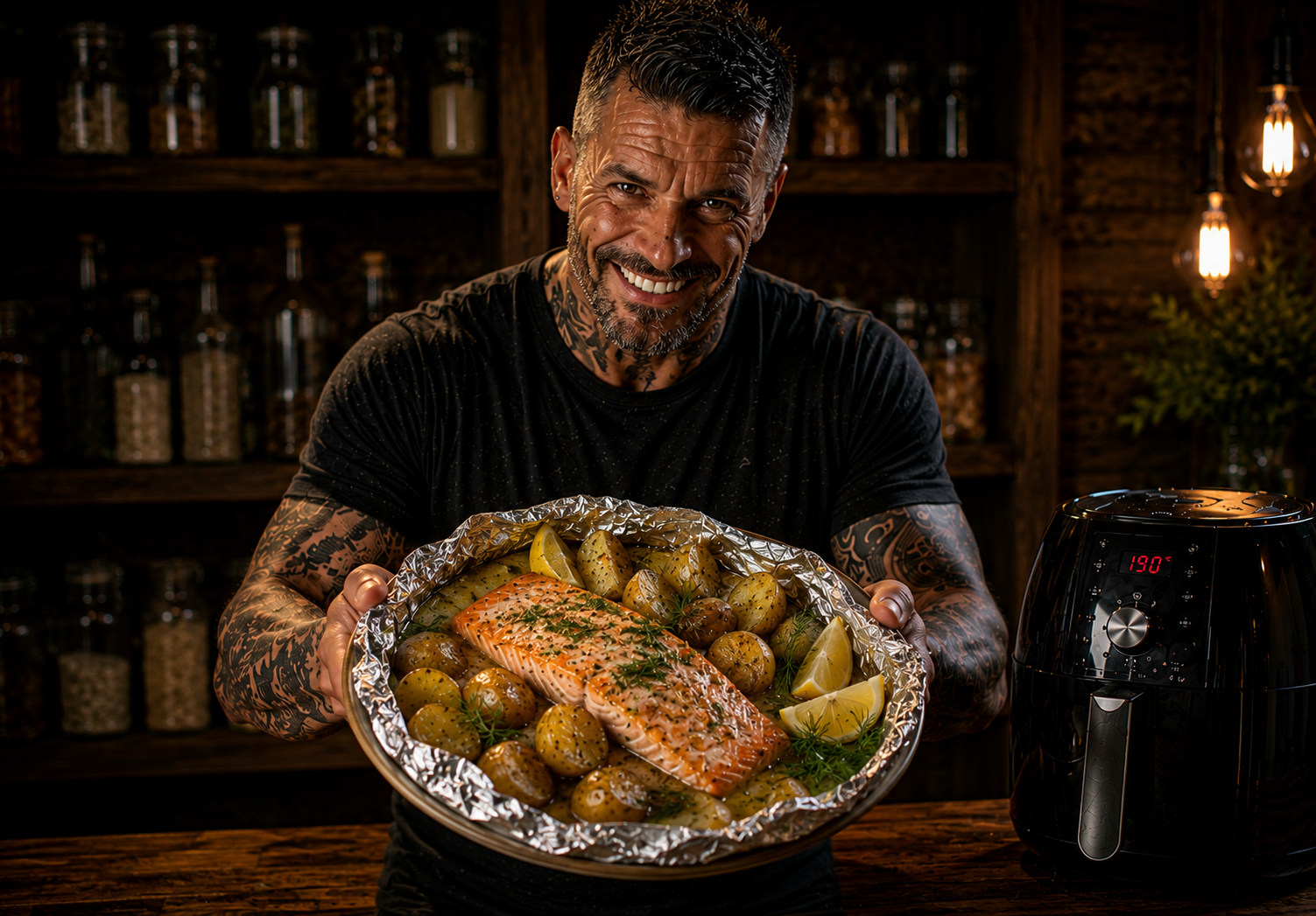 Air-Fryer Norwegian Salmon Dill Potato Parcels
