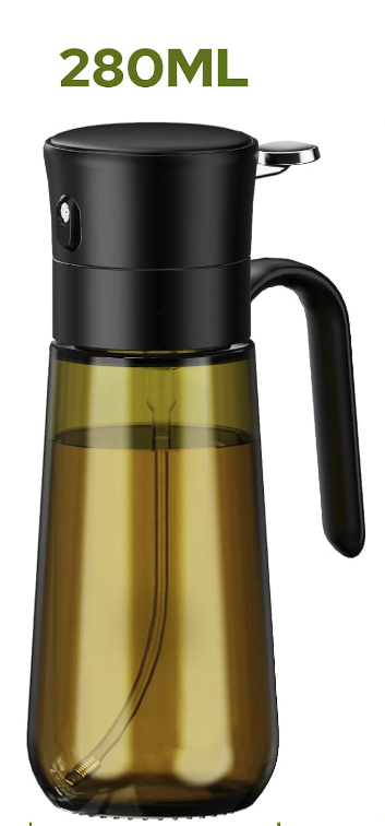 Refillable glass oil sprayer for air fryer cooking
