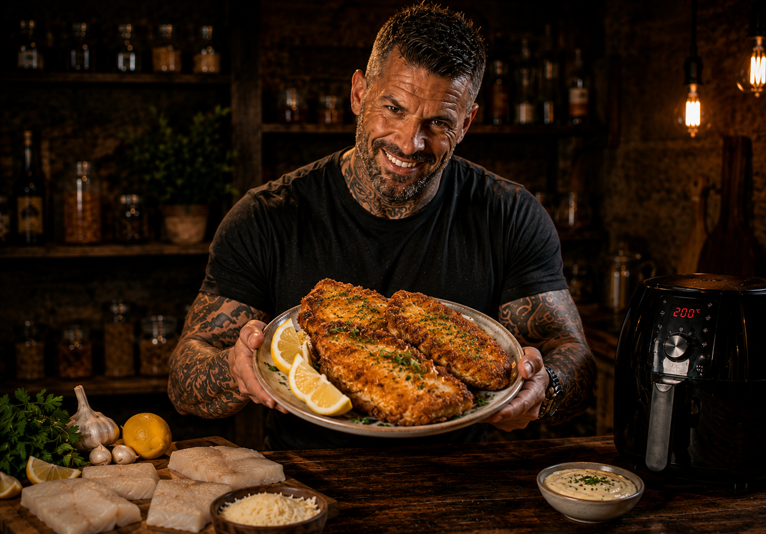 Air-Fryer Italian Parmesan Haddock Cutlets