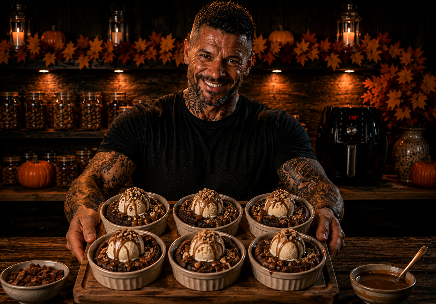 AIR-FRYER PECAN BROWNIE SKILLET POTS