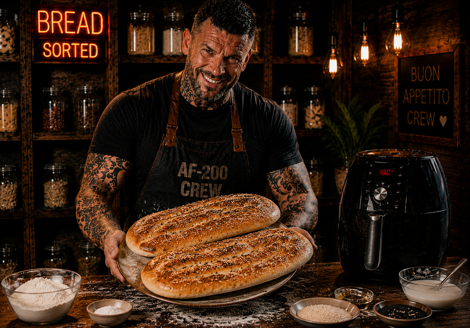 Air-Fryer Persian Barbari Bread