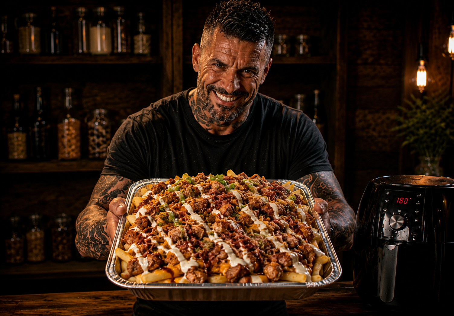 Air-Fryer Pitmaster Chicken Bacon Ranch Fries