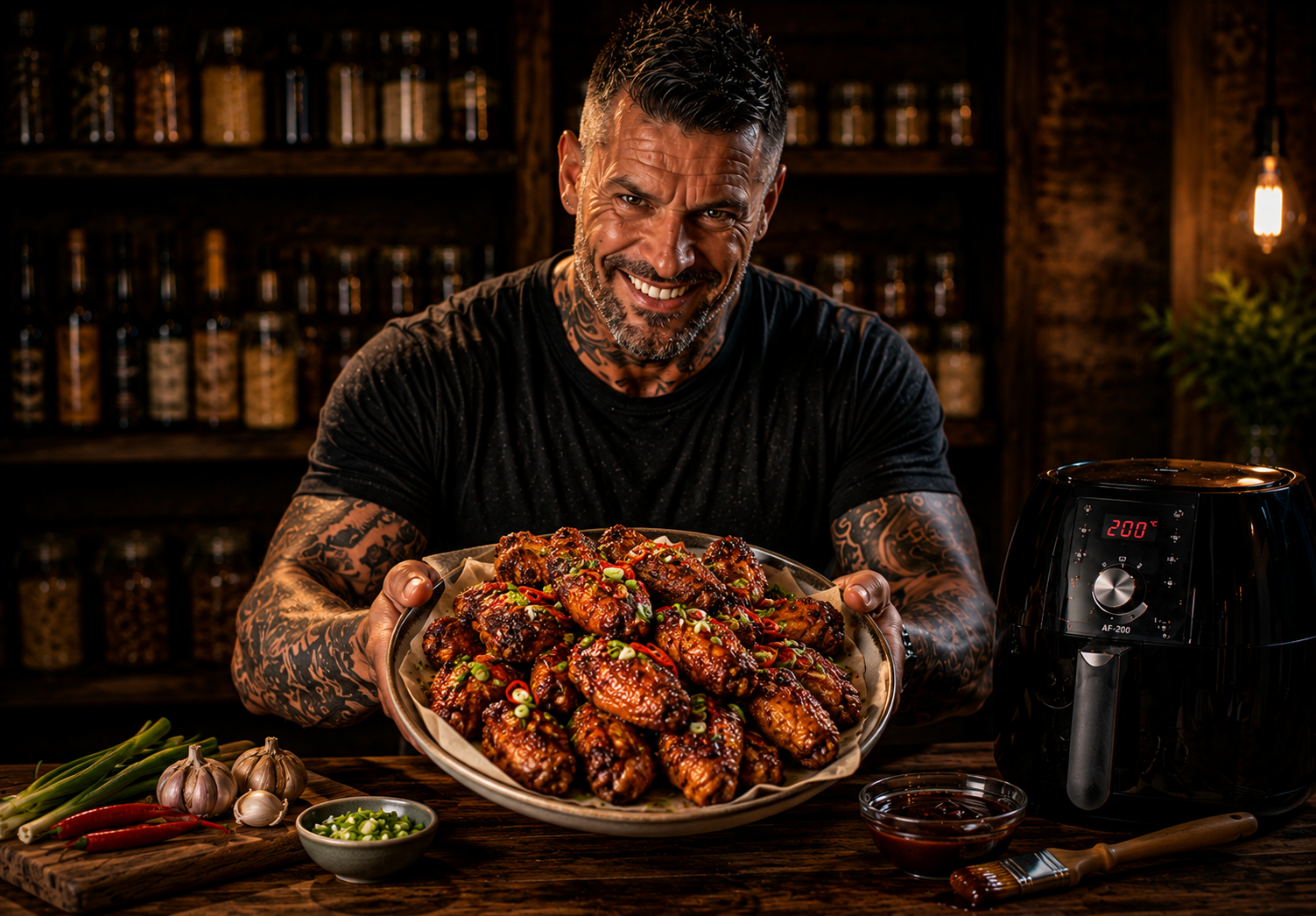Air-Fryer Pitmaster Chicken Wing Platters