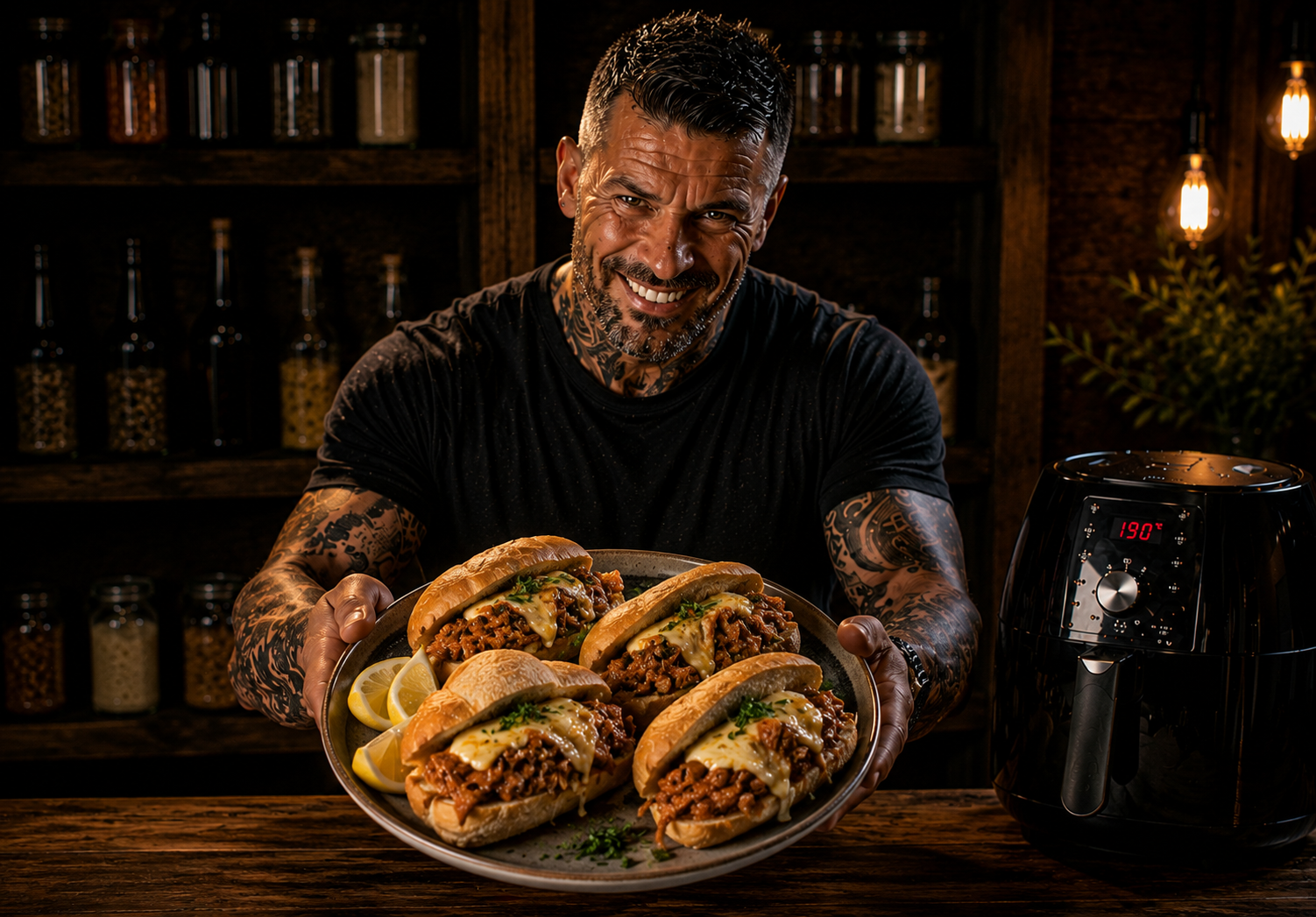 Air-Fryer Portuguese Bifana Pork Roll Melts
