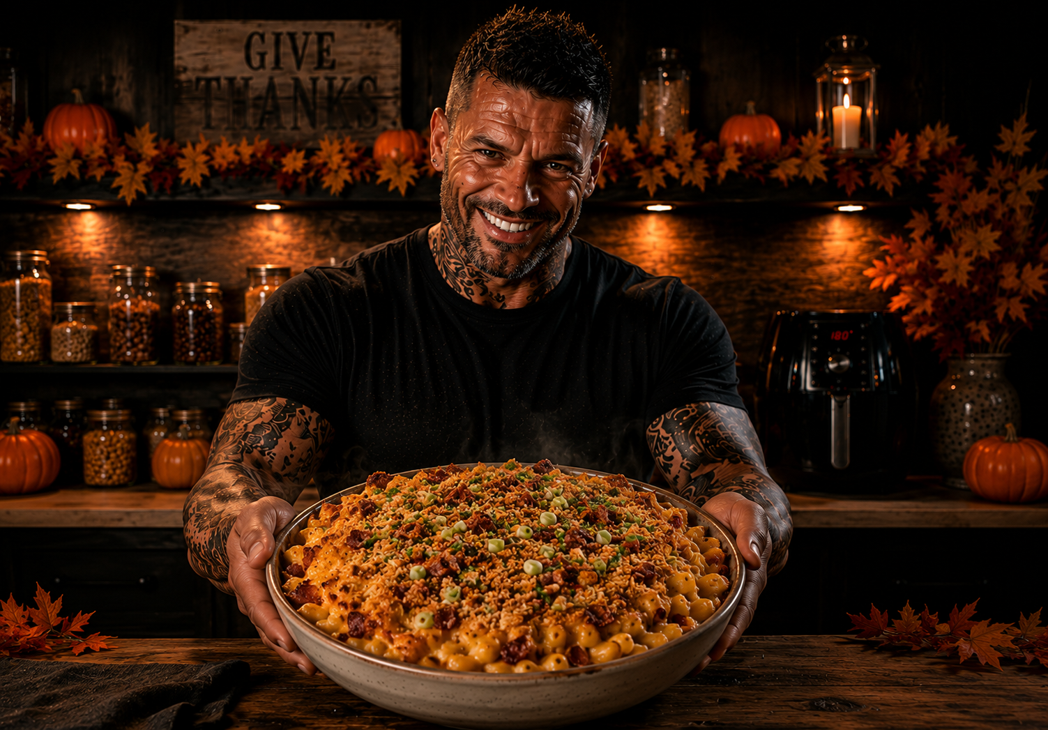 AIR-FRYER PUMPKIN MAC DIRTY BOWLS