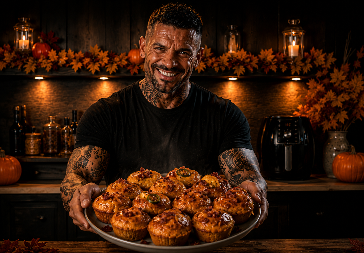 AIR-FRYER PUMPKIN SPICE CORNBREAD BITES