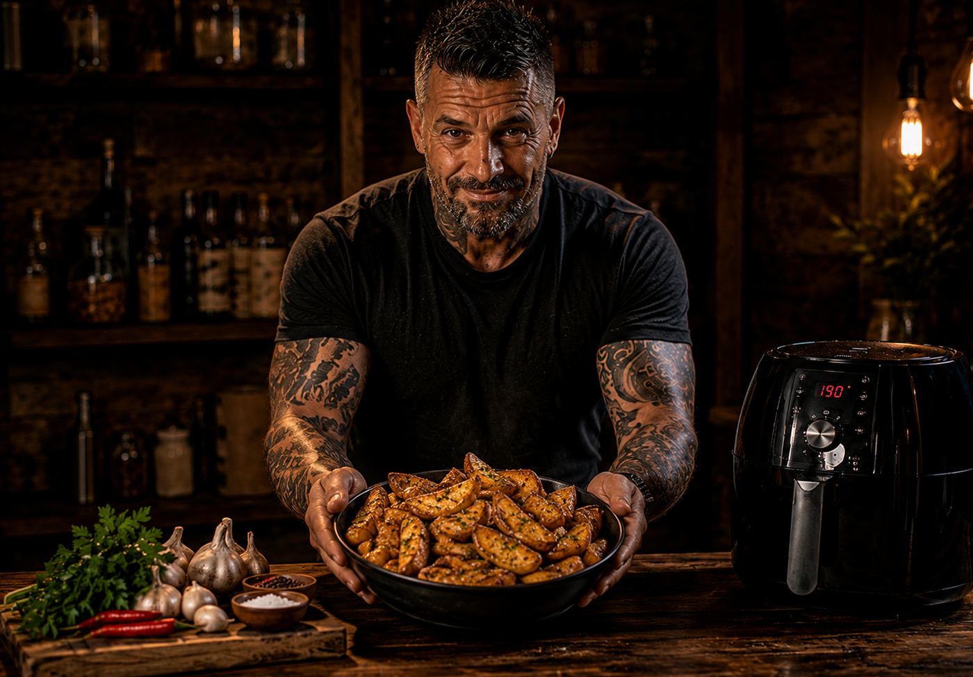 Air-Fryer Pitmaster Potato Wedges