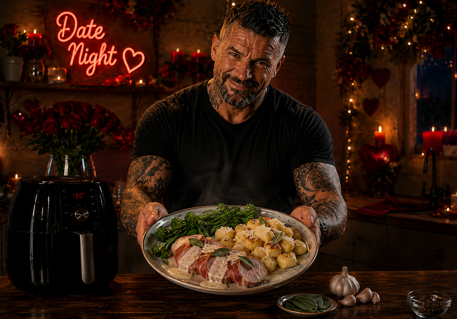 Air-Fryer Pork Saltimbocca with Garlic Butter Gnocchi