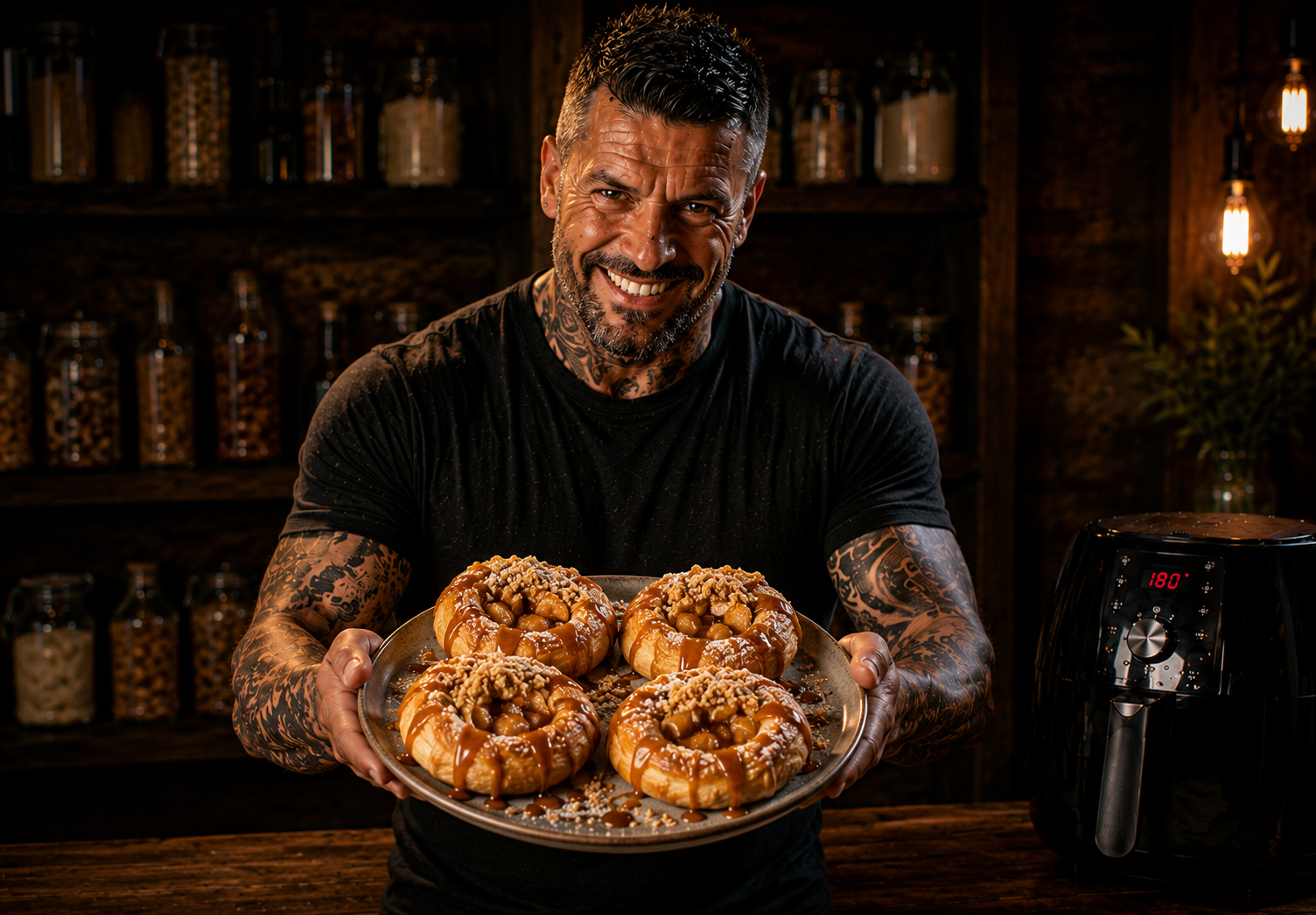 Air-Fryer Salted Caramel Apple Danish Bombs