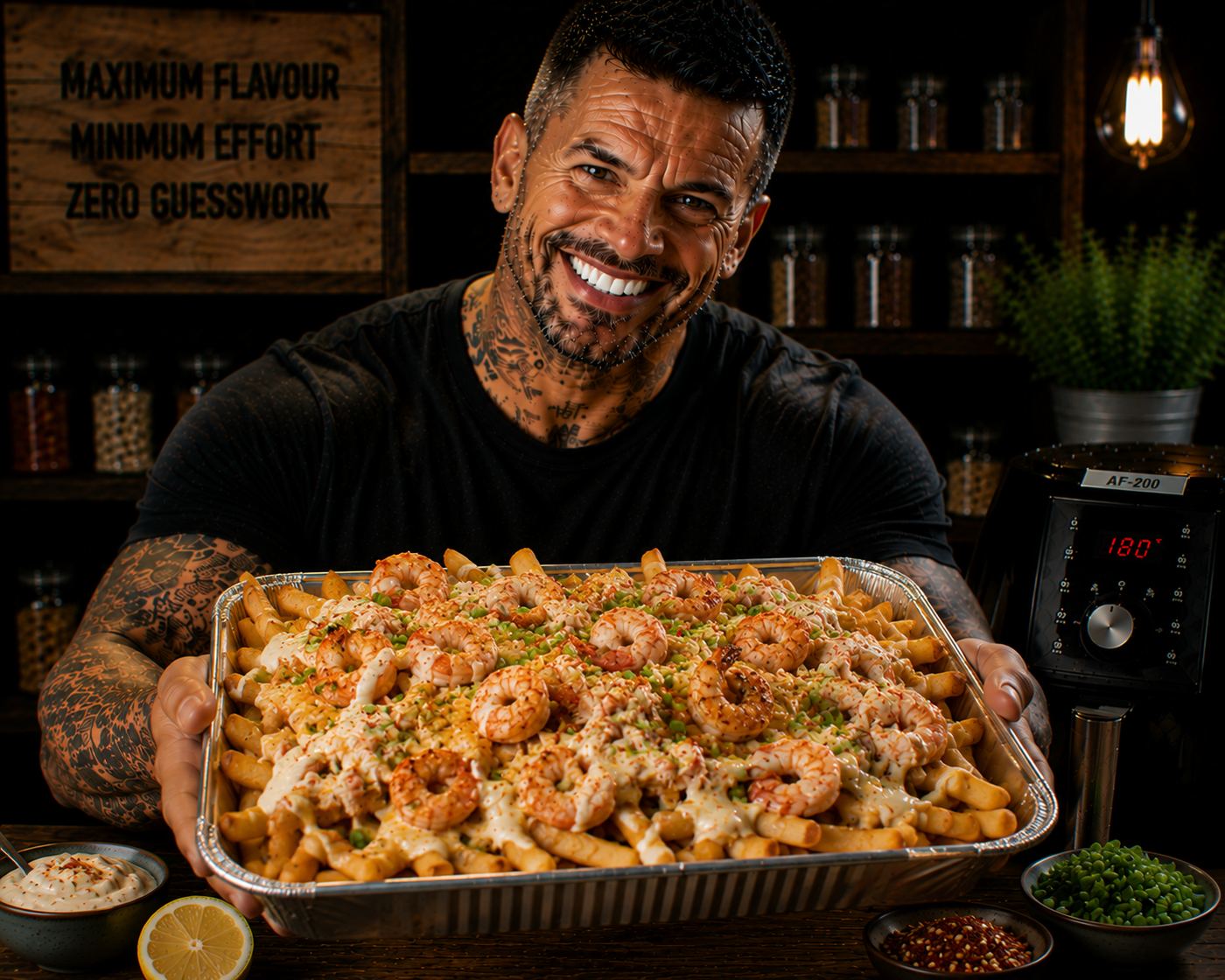 Air-Fryer Seafood Dirty Fries