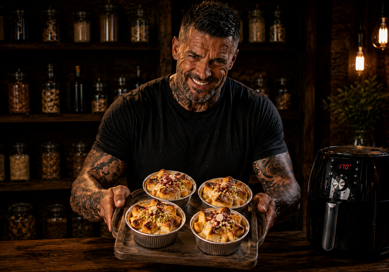 Air-Fryer Shahi Tukda Bread Pudding Pots