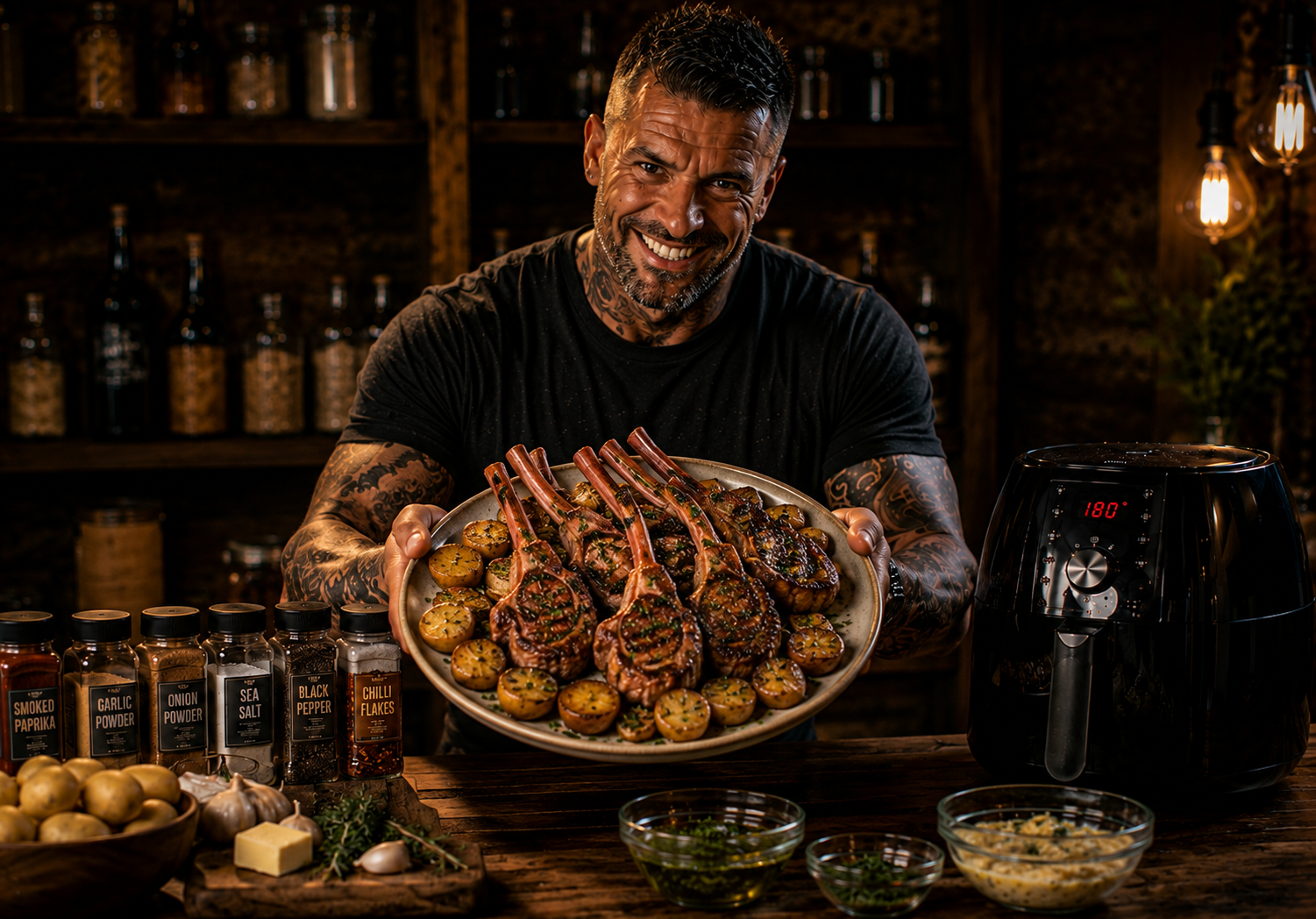 Air-Fryer Smokehouse Lamb Chop Boxes
