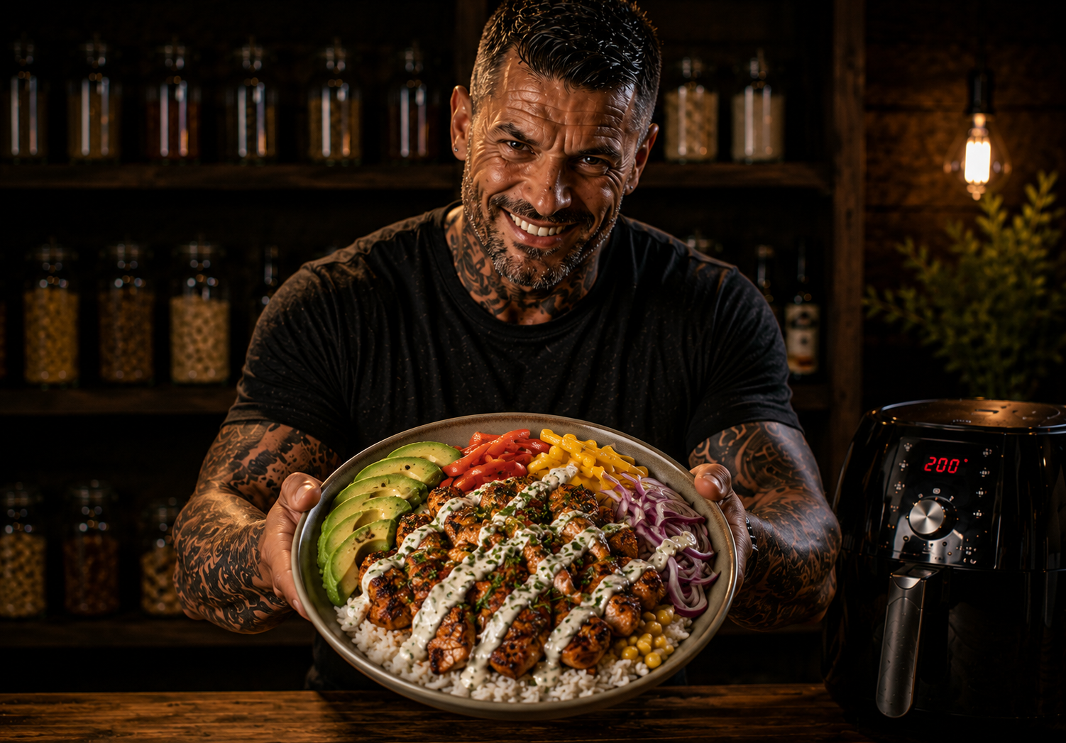 Air-Fryer Smoky Chipotle Chicken Rice Bowls
